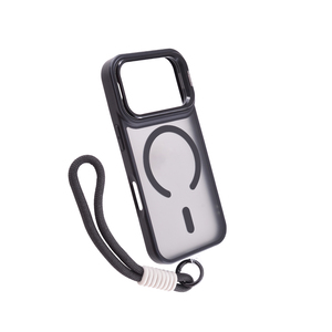 Maska za Apple iPhone 17 Pro — PC Camera Stand Rope Magsafe, crna