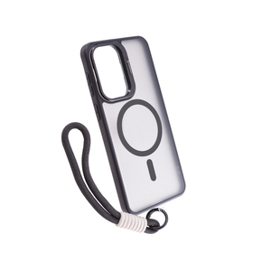 Maska za Samsung Galaxy A57 5G — PC Camera Stand Rope Magsafe, crna