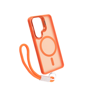 Maska za Samsung Galaxy S26 — PC Camera Stand Rope Magsafe, narandzasta