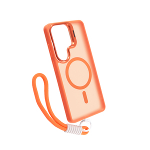 Maska za Samsung Galaxy S26 Ultra — PC Camera Stand Rope Magsafe, narandzasta