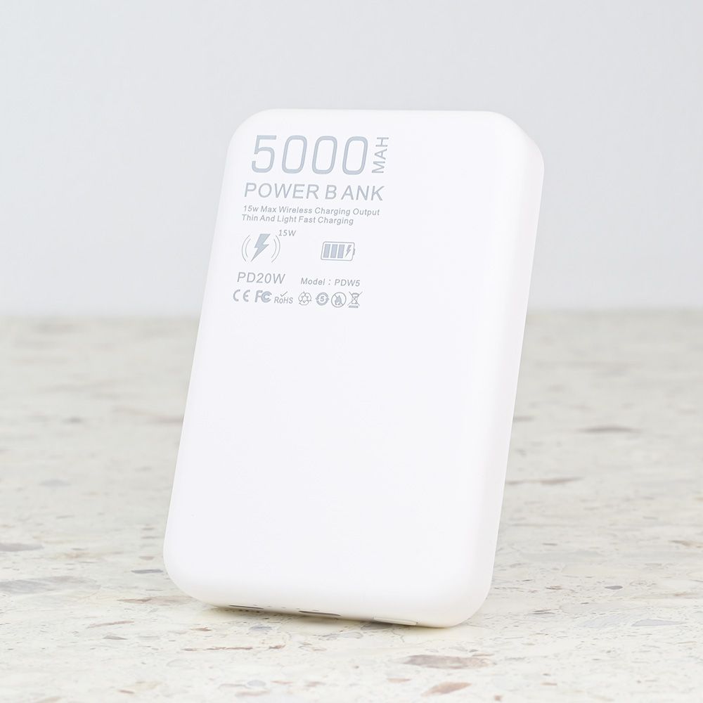 Power bank — Prenosiva baterija Magsafe Oxpower PD W5 5000mAh, bela