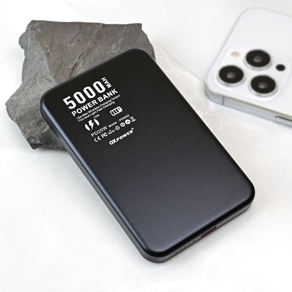Power bank — Prenosiva baterija Magsafe Oxpower PD W52 5000mAh, crna