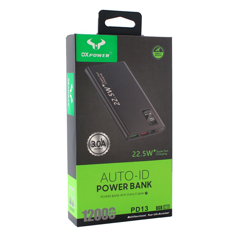 Power bank — Prenosiva baterija Oxpower P13 PD fast 12000 mAh, crna