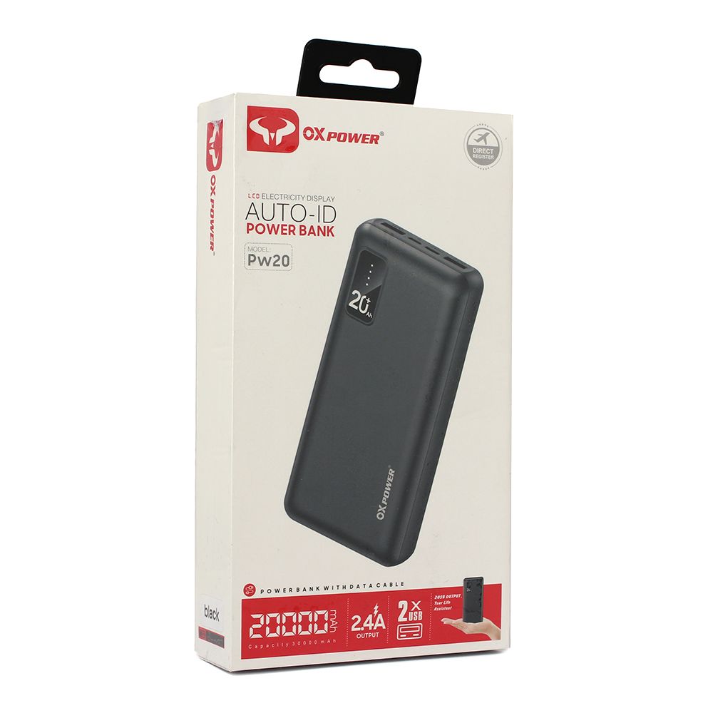 Power bank — Prenosiva baterija Oxpower PW20 20000 mAh, crna