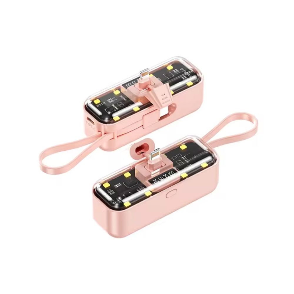 Power bank — Prenosiva baterija privezak Oxpower 5000mAh, roze