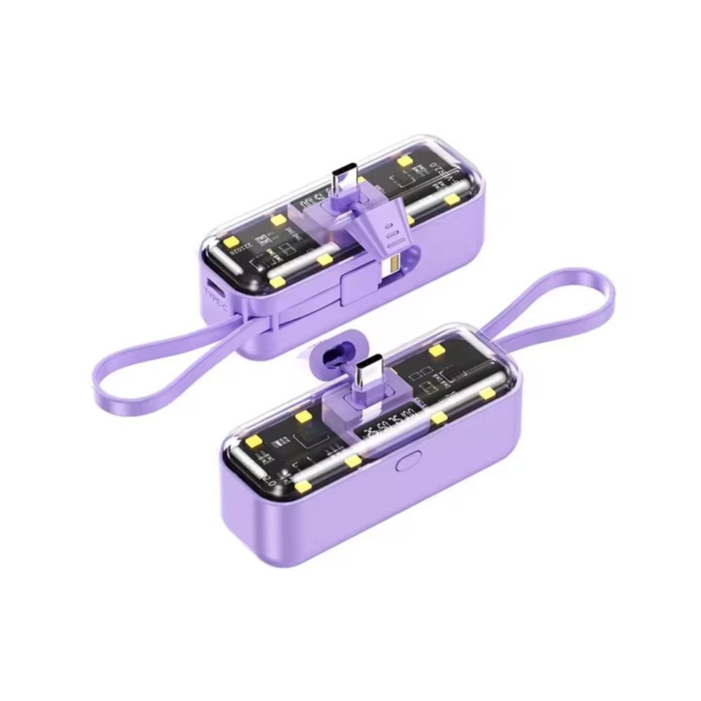 Power bank — Prenosiva baterija privezak Oxpower 5000mAh Type C, ljubicasta