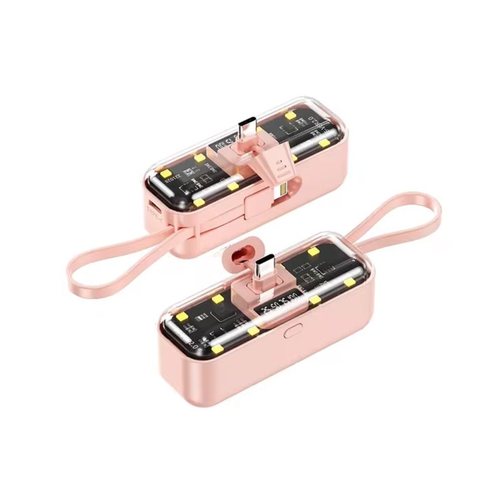 Power bank — Prenosiva baterija privezak Oxpower 5000mAh Type C, roze