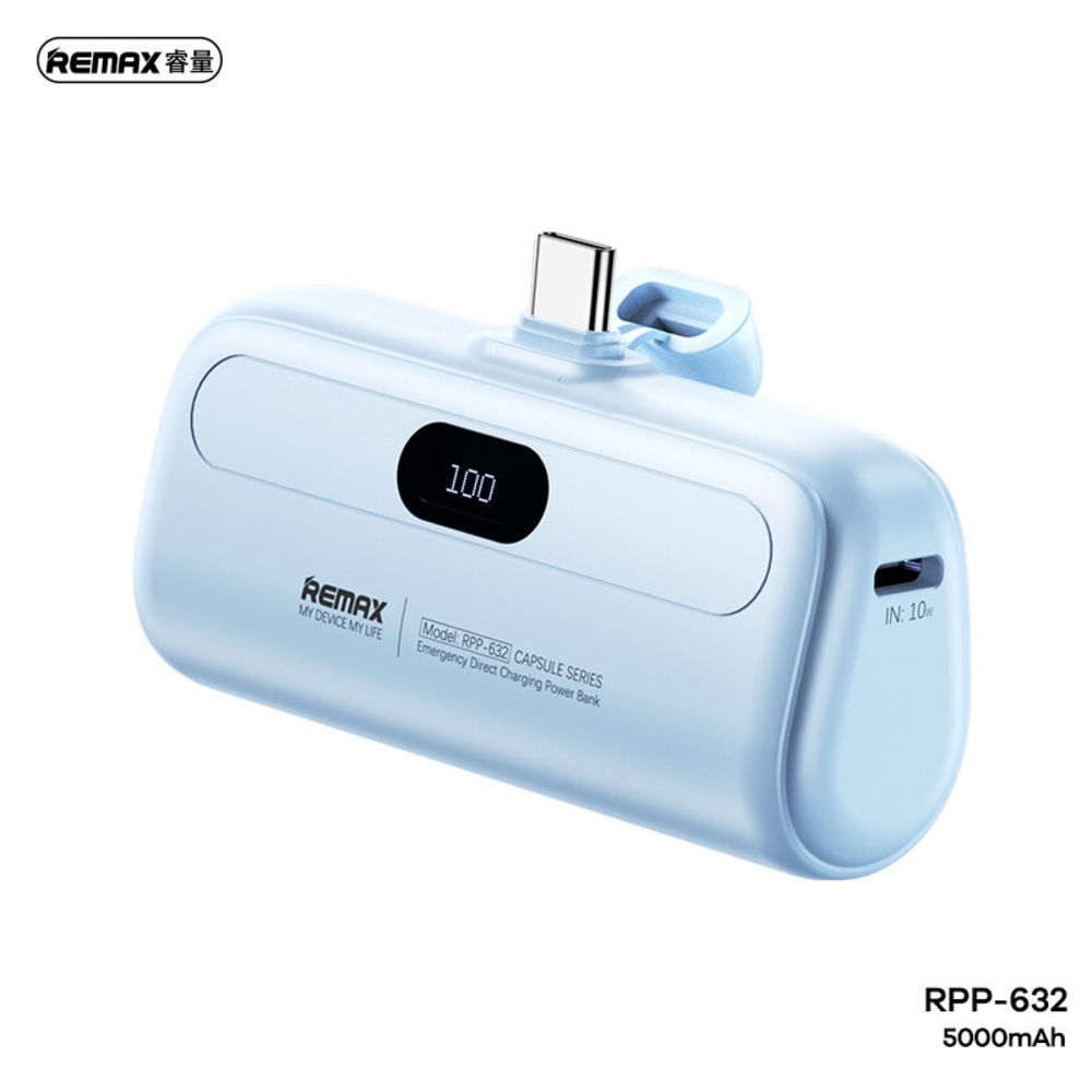 Power bank — Prenosiva baterija Remax Capsule series RPP-632 2A, plava