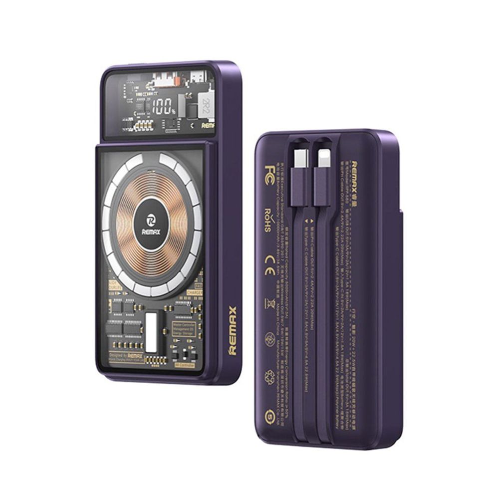 Power bank — Prenosiva baterija Remax Phantom Series RPP-580 PD, ljubicasti