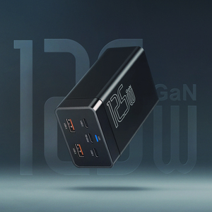 Punjač — Powerful TD-LTE 125W GaN PD 65W 2XPD 2XUSB QC 3.0, crni