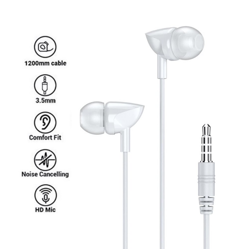 Audio oprema — Slusalice Remax Wired RW-106 3.5 mm bele