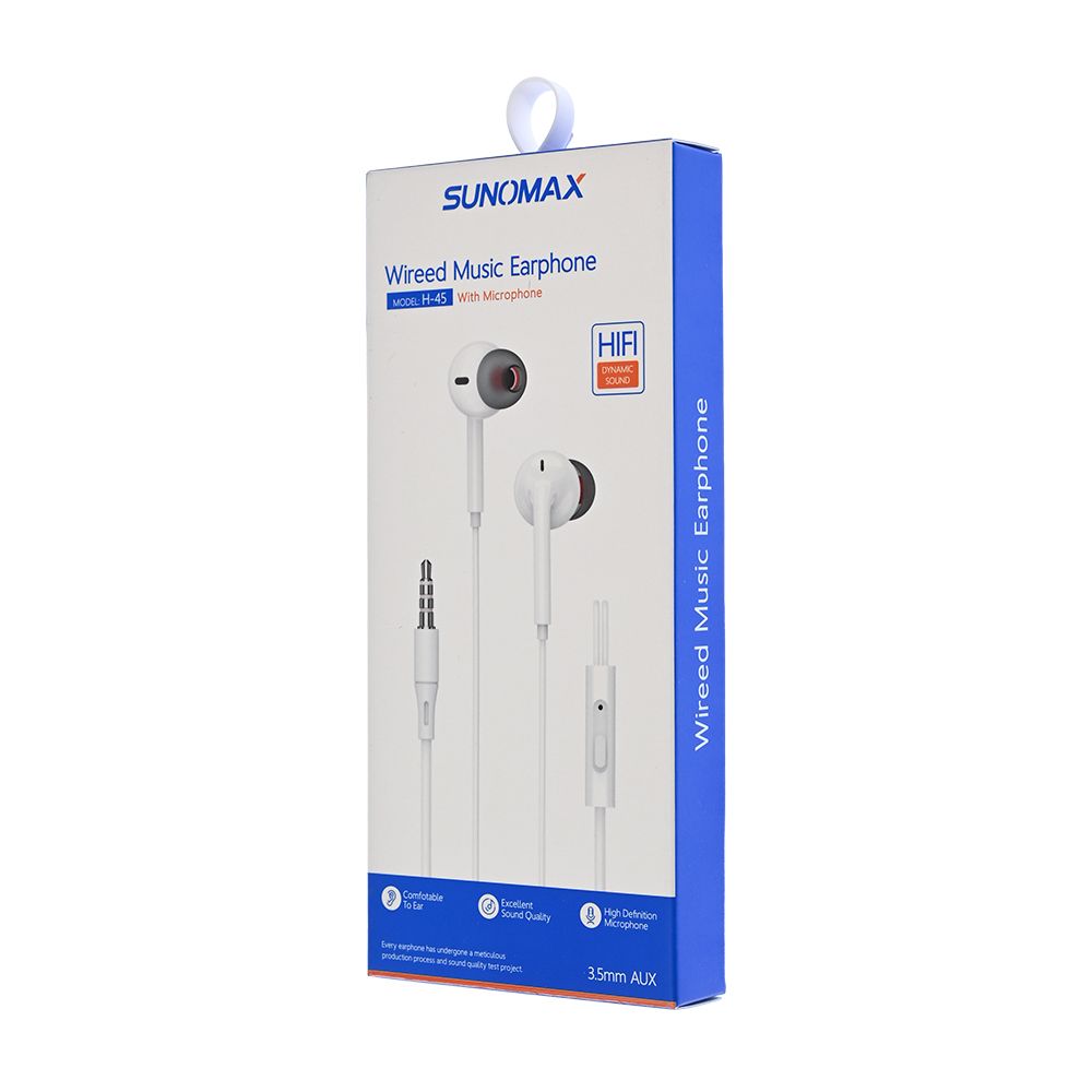 Audio oprema — Slusalice Sunomax H-45 3.5mm bele
