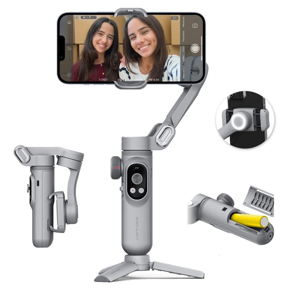 Power bank — Stabilizator Gimbal Smart X Pro, sivi