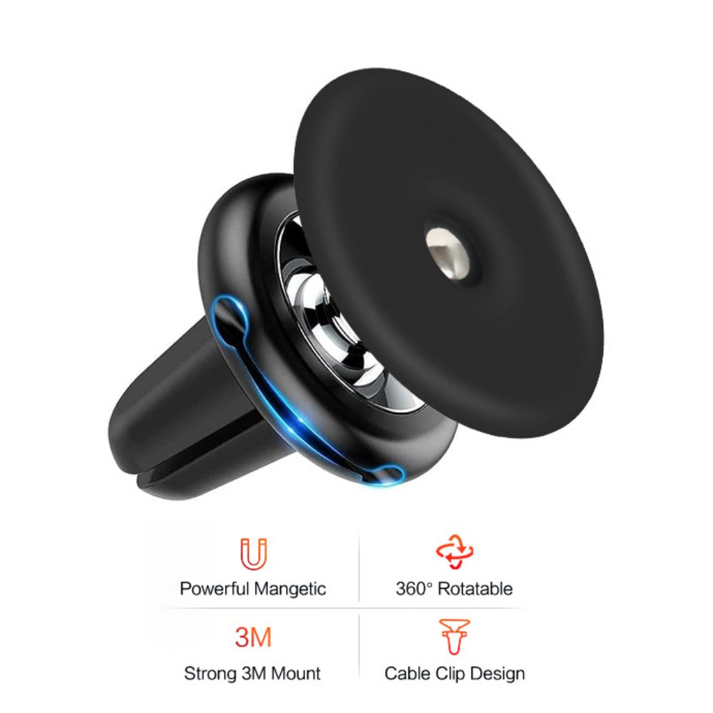 Power bank — Stalak za ventilaciju Floveme magnetic, crni