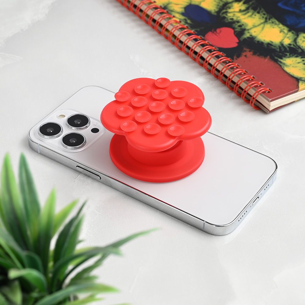 Power bank — Stiker za mobilni telefon Magnetic Flower, crveni