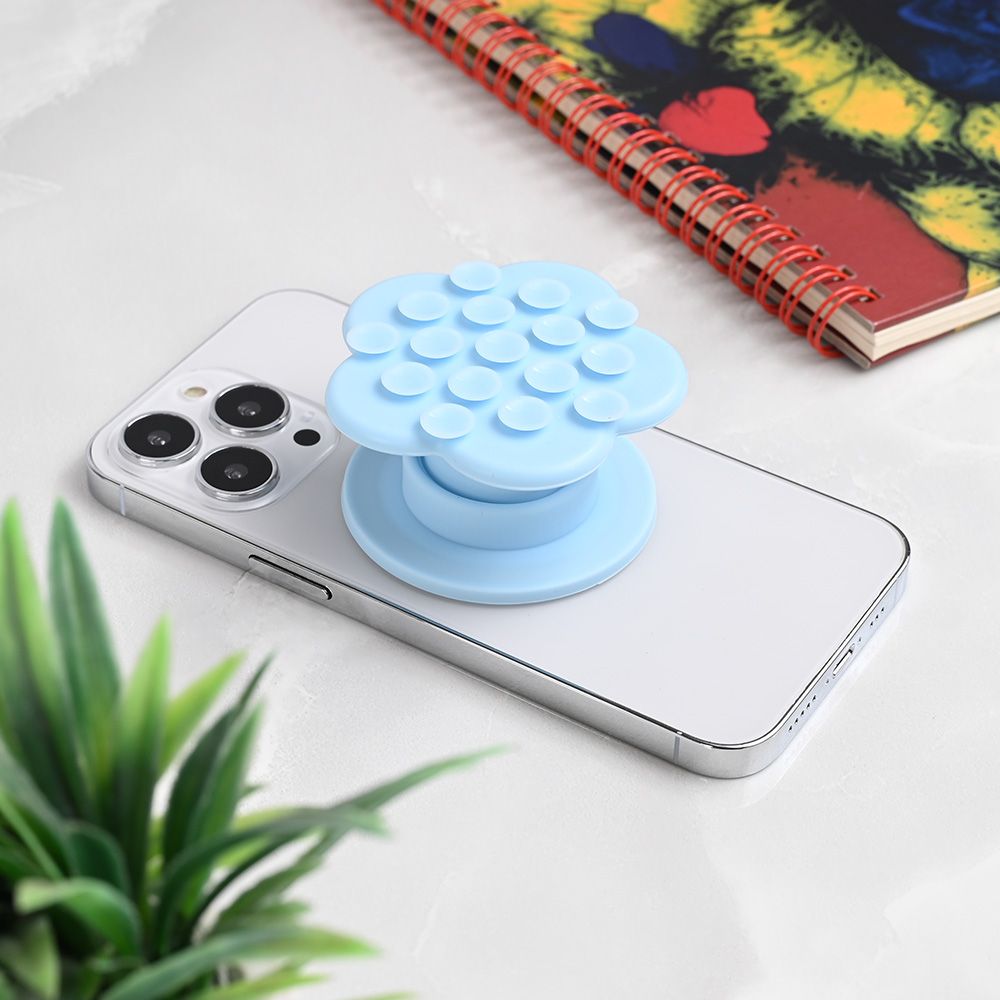 Power bank — Stiker za mobilni telefon Magnetic Flower svetlo, svetlo plavi