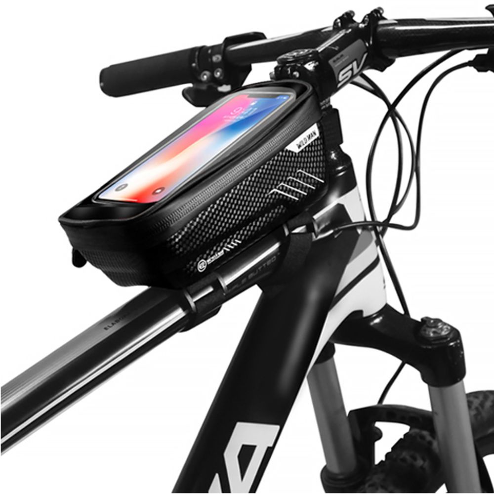 Power bank — Torba/drzac za mobilni telefon za bicikl Wild man, crna