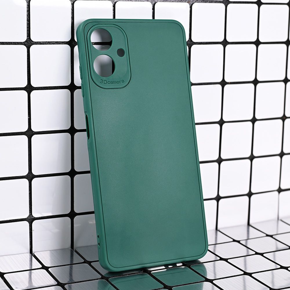 Maska za Samsung Galaxy A06 — 3D Camera, tamno zelena