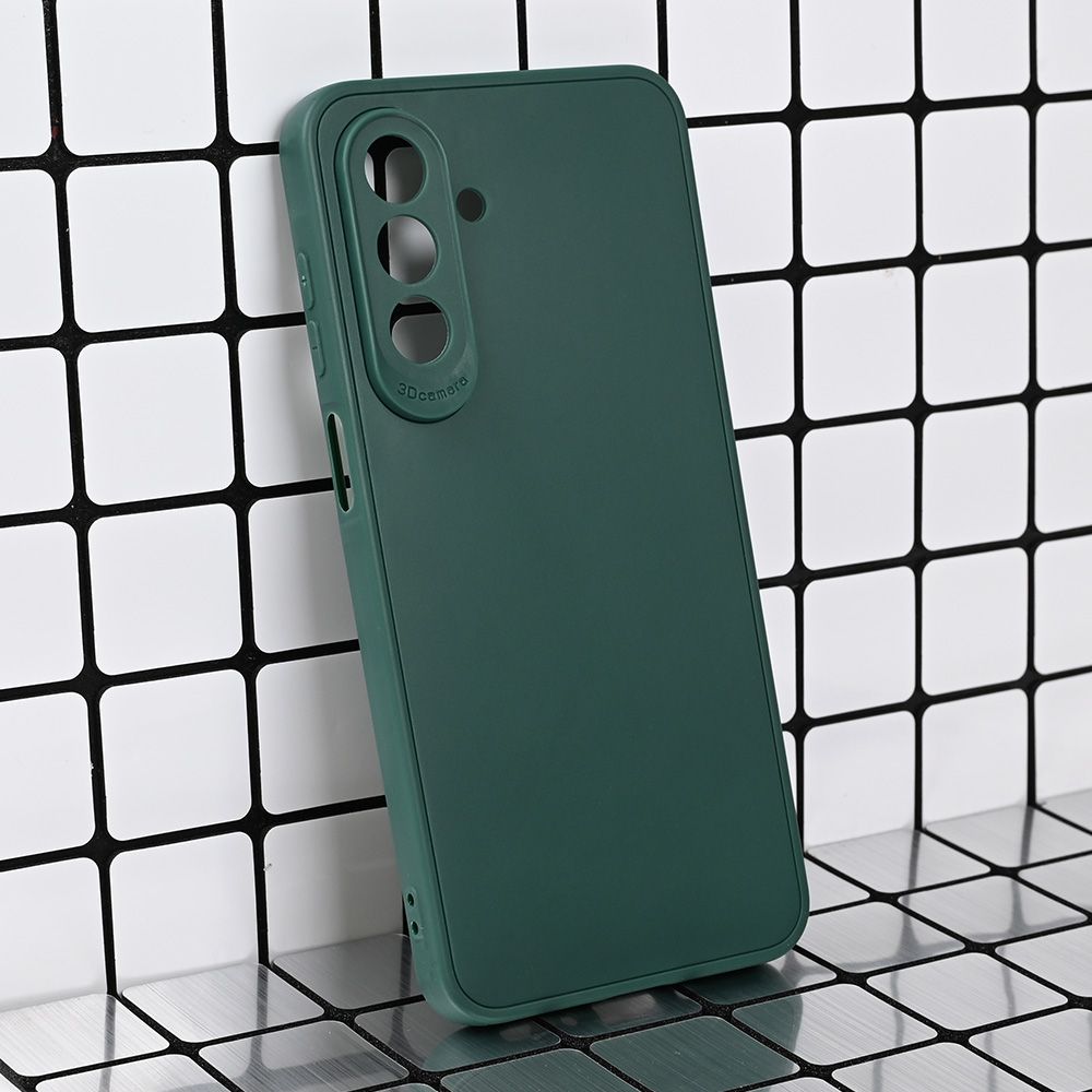 Maska za Samsung Galaxy A26 5G — 3D Camera, tamno zelena