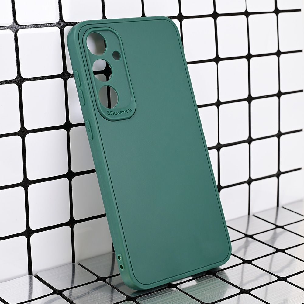 Maska za Samsung Galaxy S24 FE — 3D Camera, tamno zelena