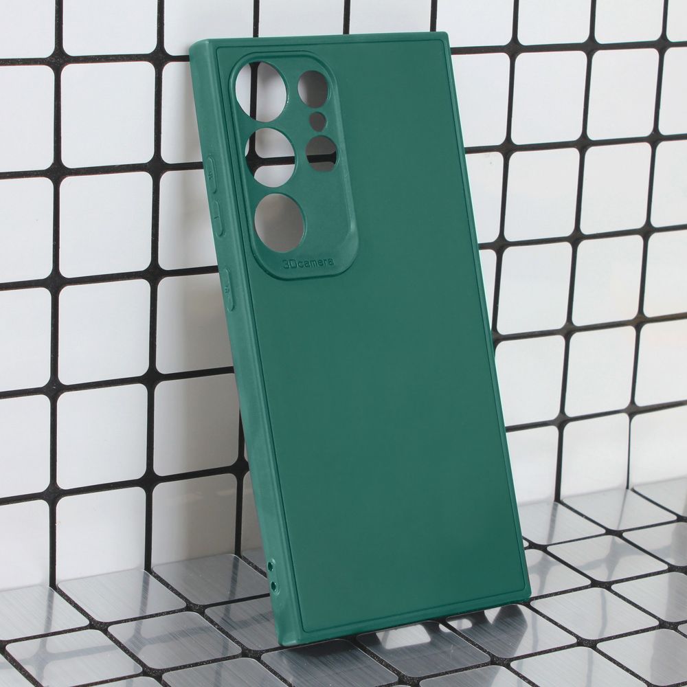 Maska za Samsung Galaxy S24 Ultra — 3D Camera, tamno zelena