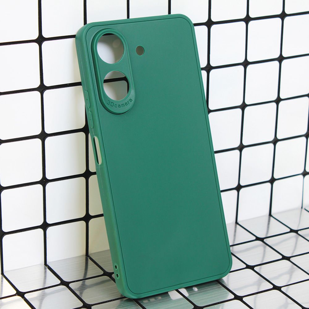 Maska za Xiaomi Redmi 13C — 3D Camera, tamno zelena