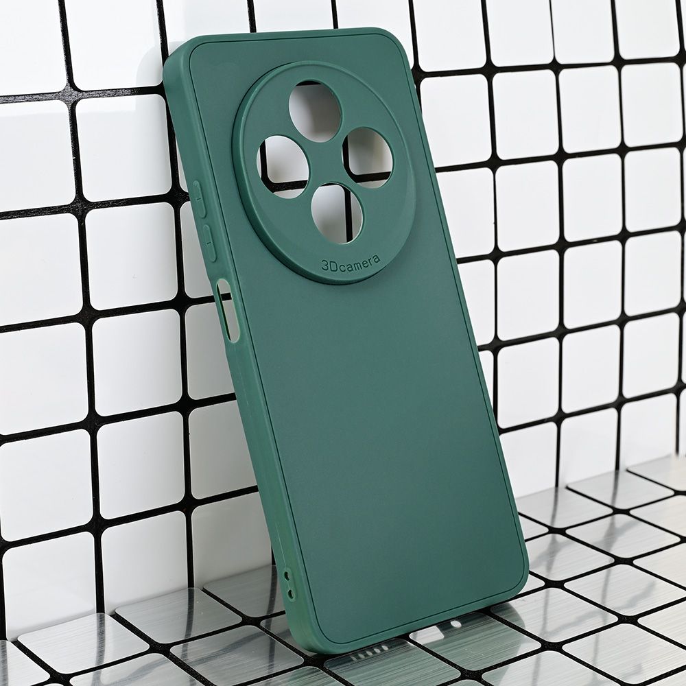 Maska za Xiaomi Redmi 14C — 3D Camera, tamno zelena