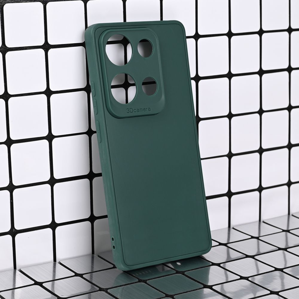 Maska za Xiaomi Redmi Note 14S — 3D Camera, tamno zelena