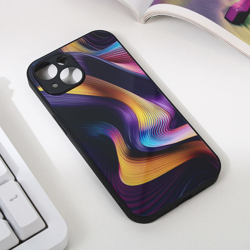 Maska za Apple iPhone 15 — Abstract, tamno ljubicasta