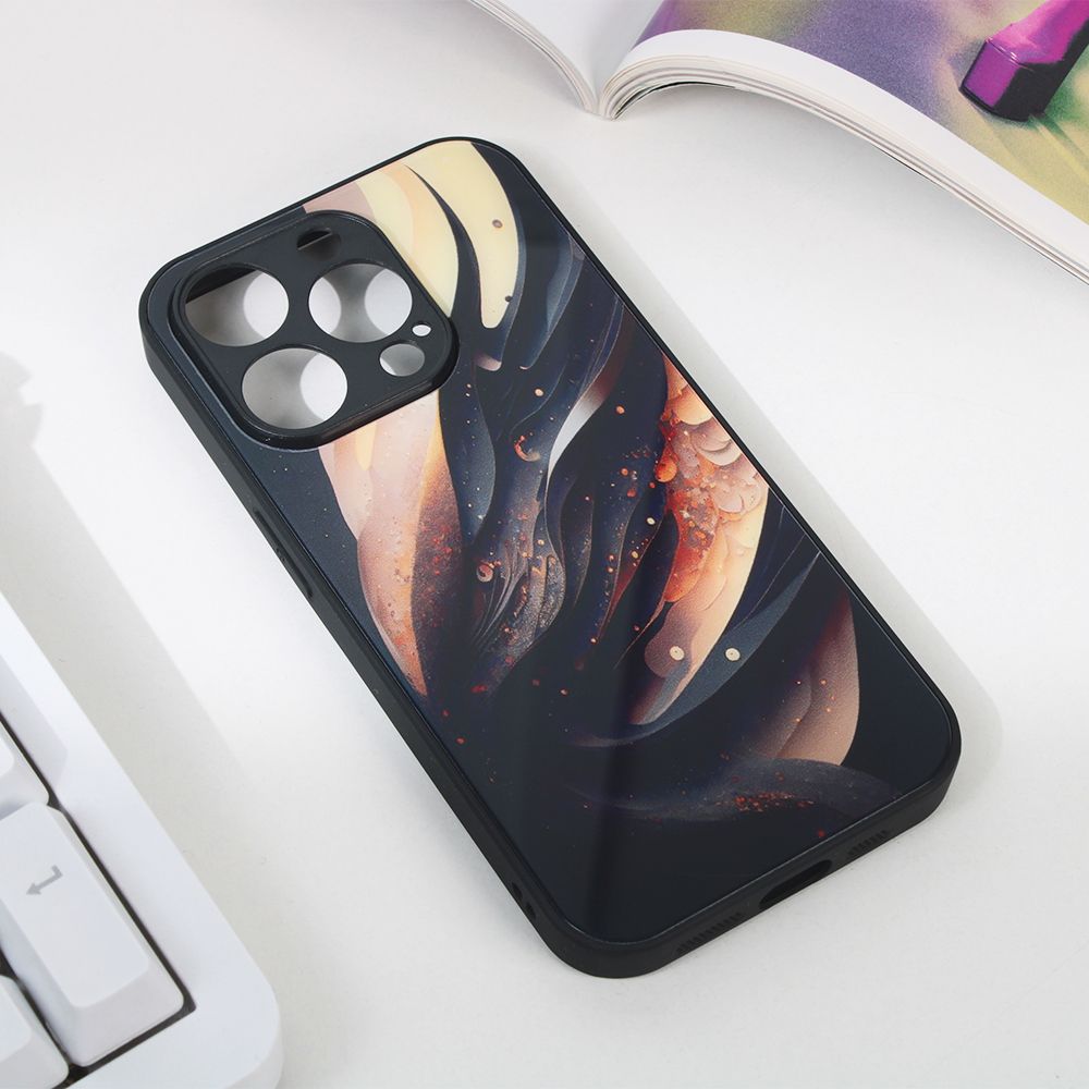 Maska za Apple iPhone 15 Pro — Abstract, crna