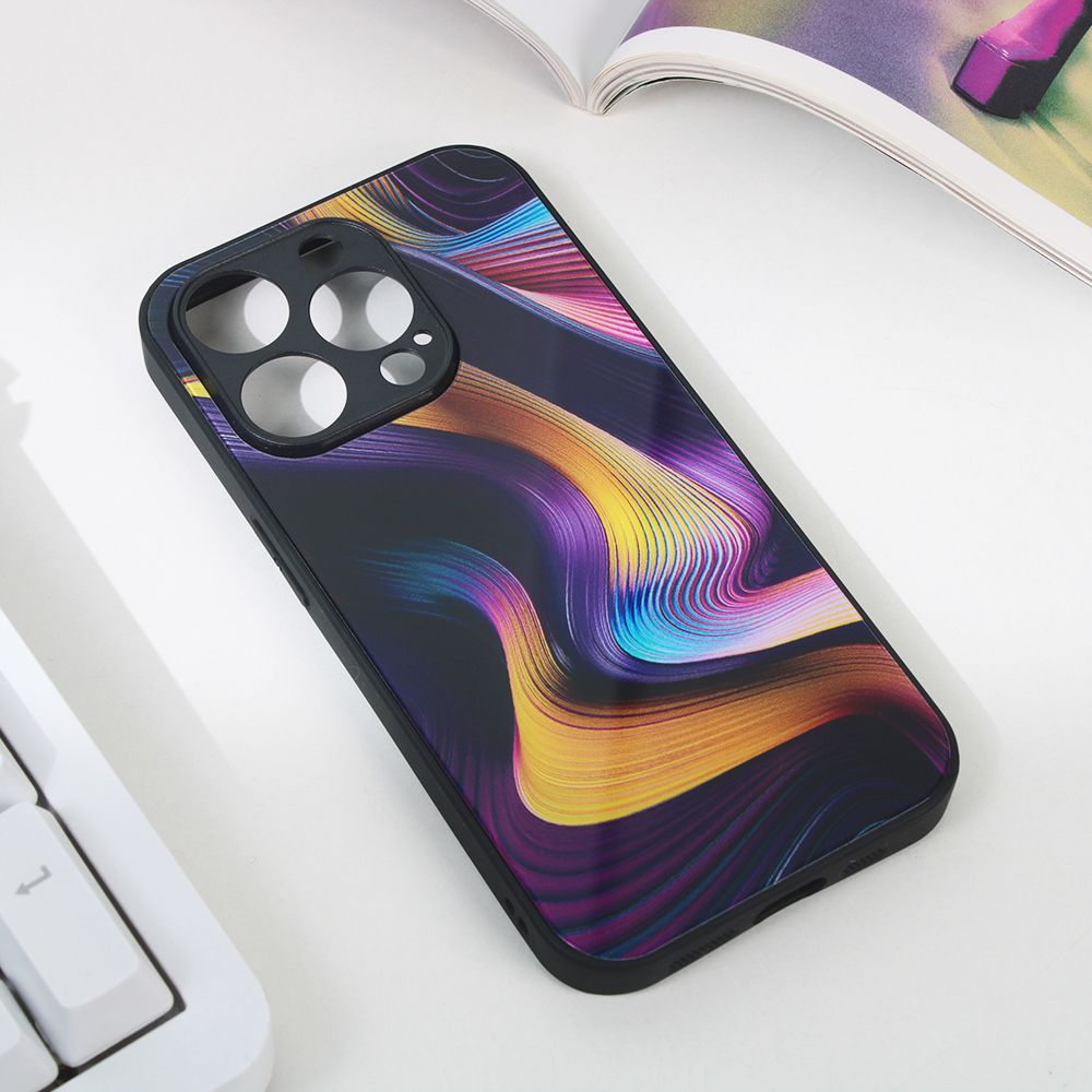 Maska za Apple iPhone 15 Pro — Abstract, tamno ljubicasta