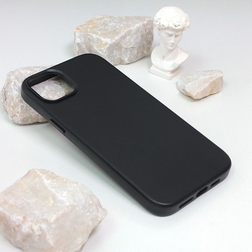 Maska za Apple iPhone 14 Plus — Beautiful Shine Leather 6.7, crna