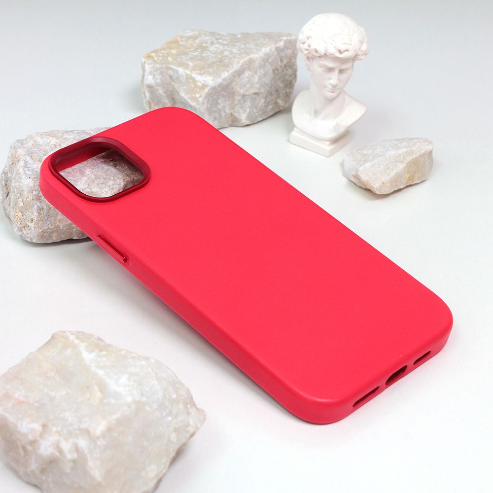 Maska za Apple iPhone 14 Plus — Beautiful Shine Leather 6.7, crvena