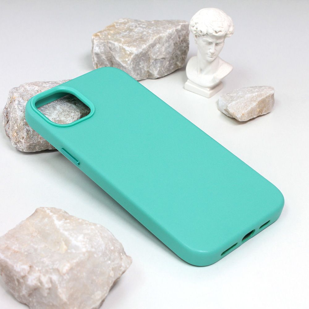 Maska za Apple iPhone 14 Plus — Beautiful Shine Leather 6.7 mint