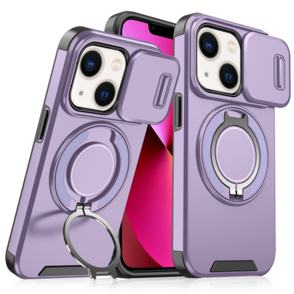 Maska za Apple iPhone 13 — CamShield Ring stand, ljubicasta