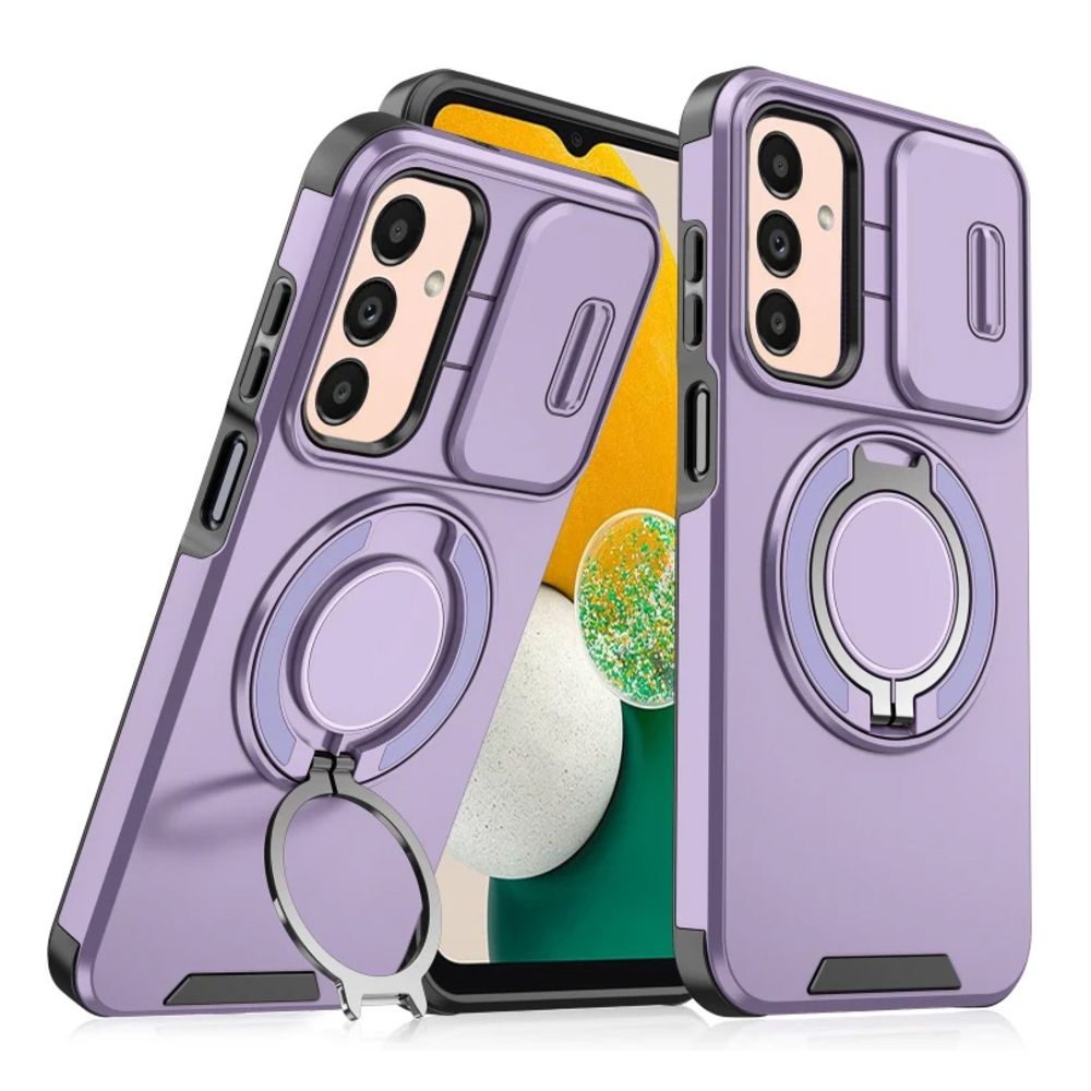 Maska za Samsung Galaxy A16 4G — CamShield Ring stand, ljubicasta