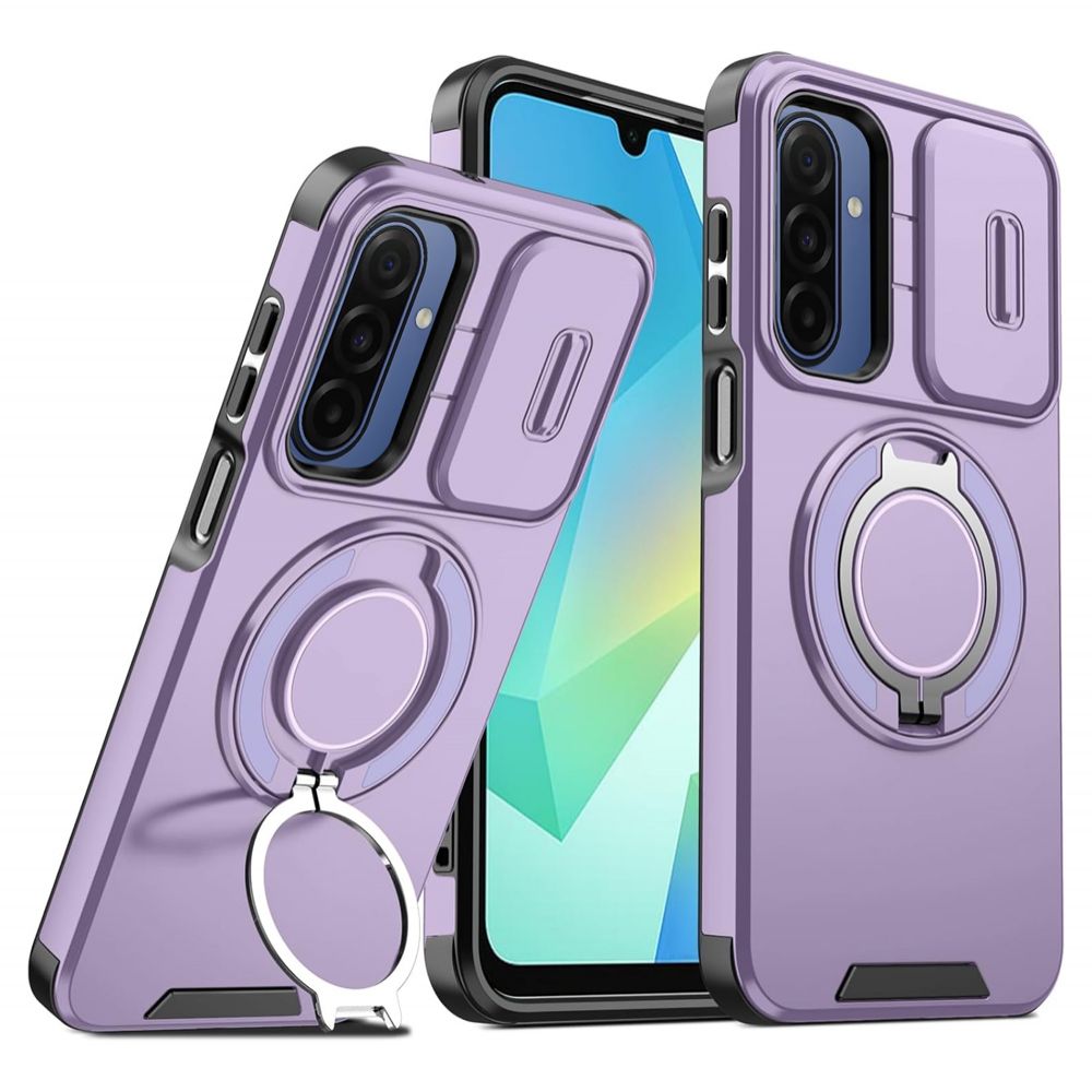 Maska za Samsung Galaxy A17 4G — CamShield Ring stand, ljubicasta