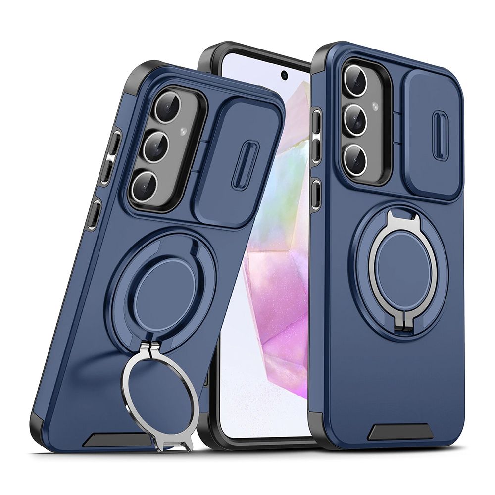 Maska za Samsung Galaxy A57 5G — CamShield Ring stand, plava
