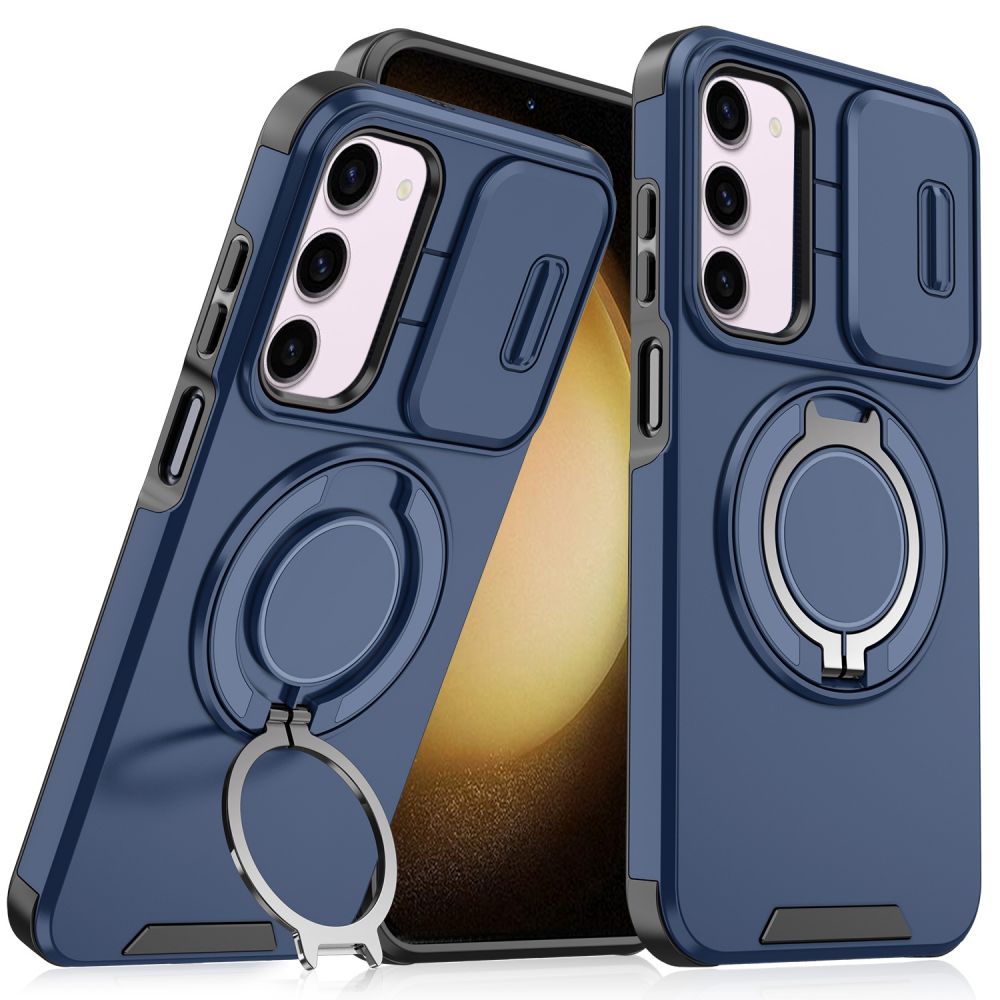 Maska za Samsung Galaxy S23 — CamShield Ring stand, plava