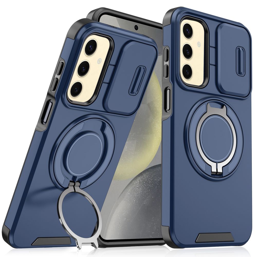 Maska za Samsung Galaxy S24 — CamShield Ring stand, plava