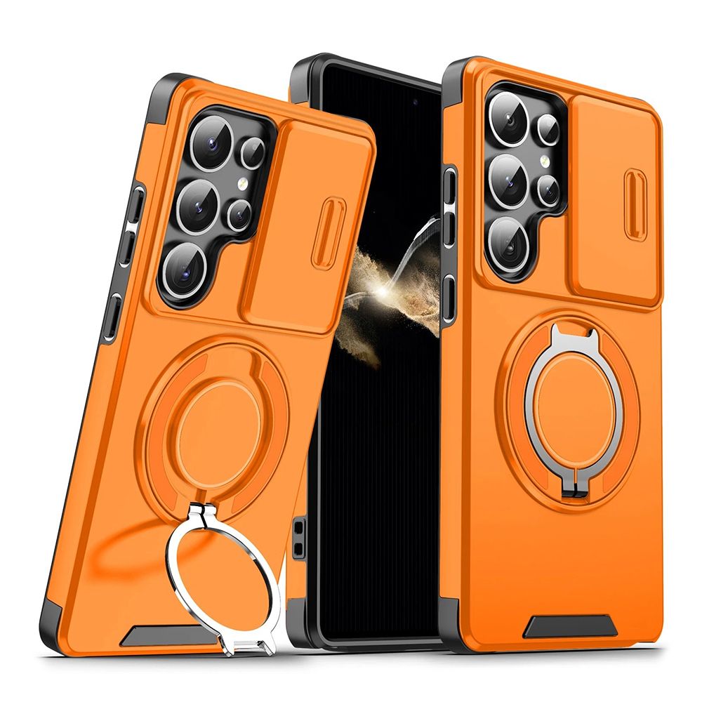 Maska za Samsung Galaxy S26 Ultra — CamShield Ring stand, narandzasta