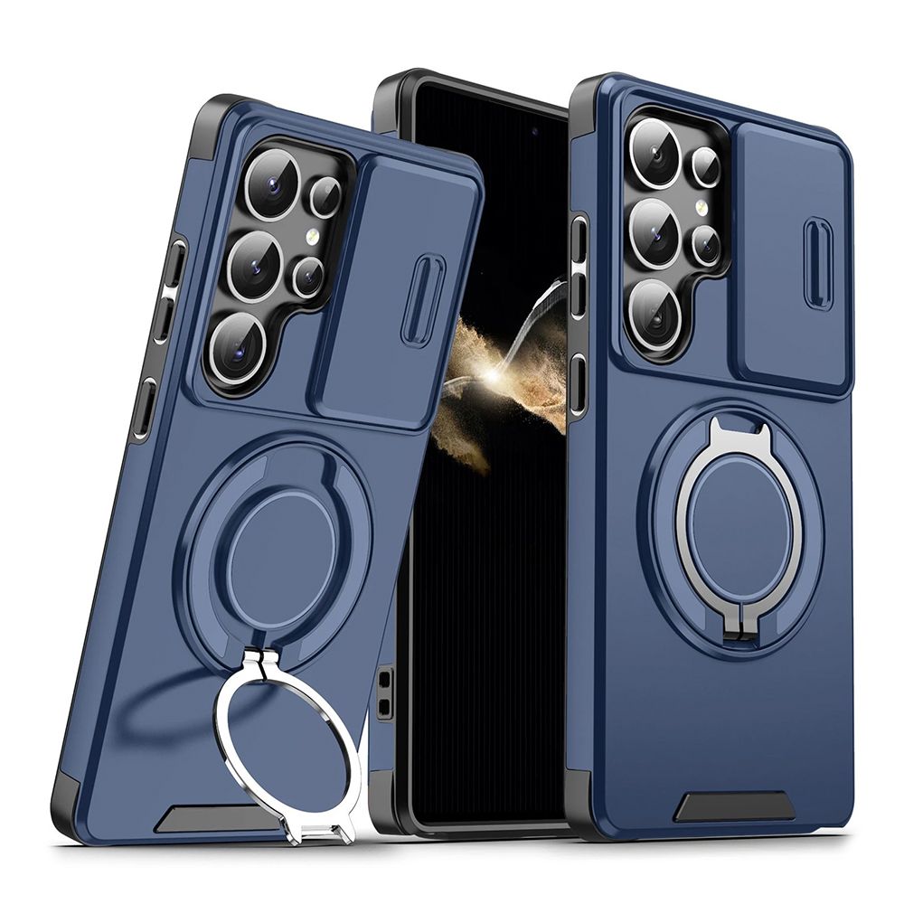 Maska za Samsung Galaxy S26 Ultra — CamShield Ring stand, plava