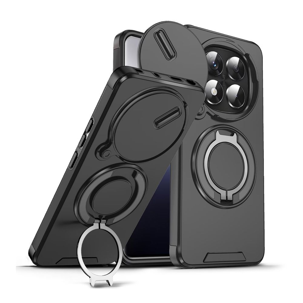 Maska za Samsung — CamShield Ring stand, crna