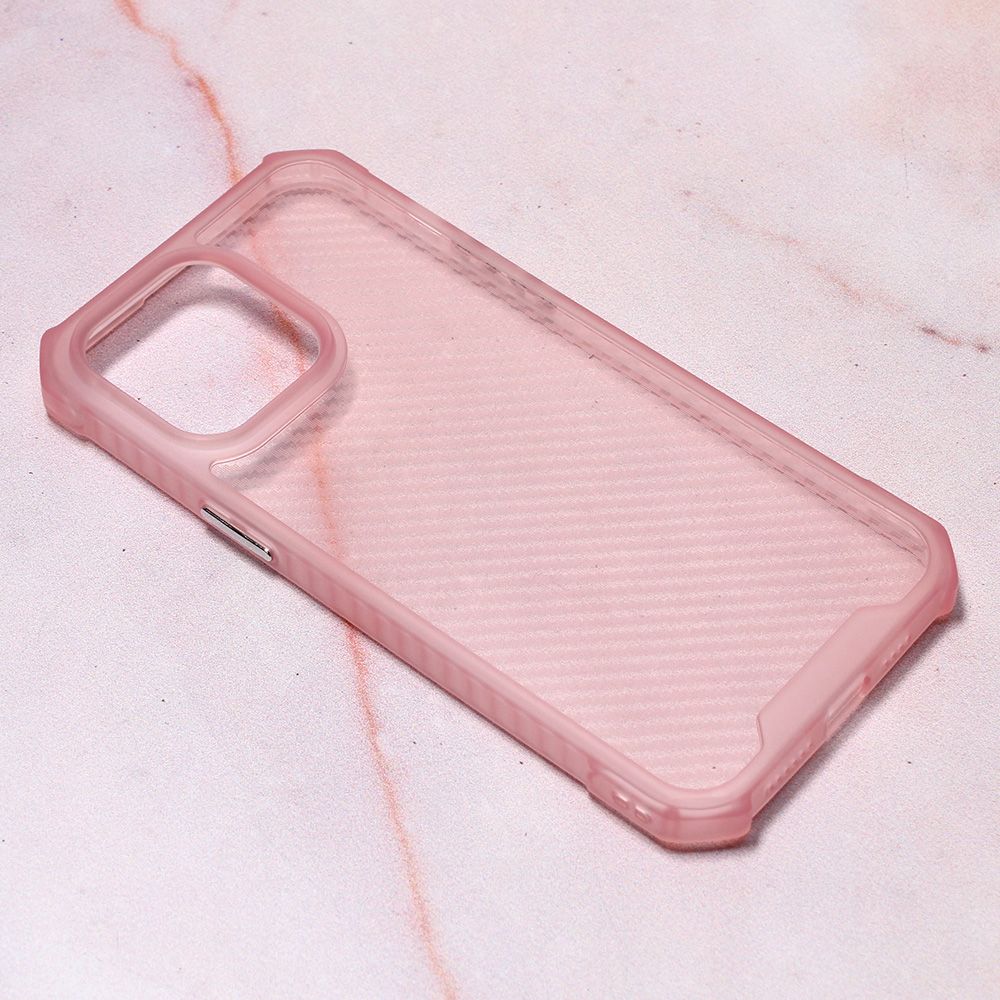 Maska za Apple iPhone 14 Pro Max — Carbon Crystal, pink