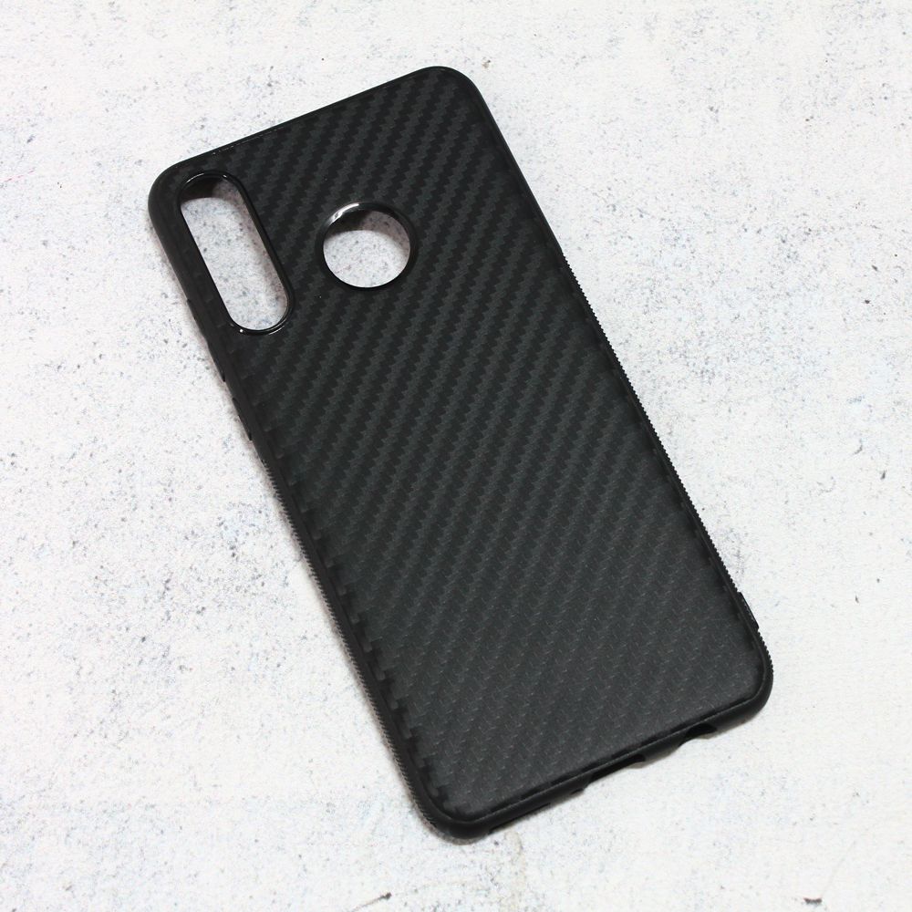 Maska za Huawei P30 Lite — Carbon fiber, crna
