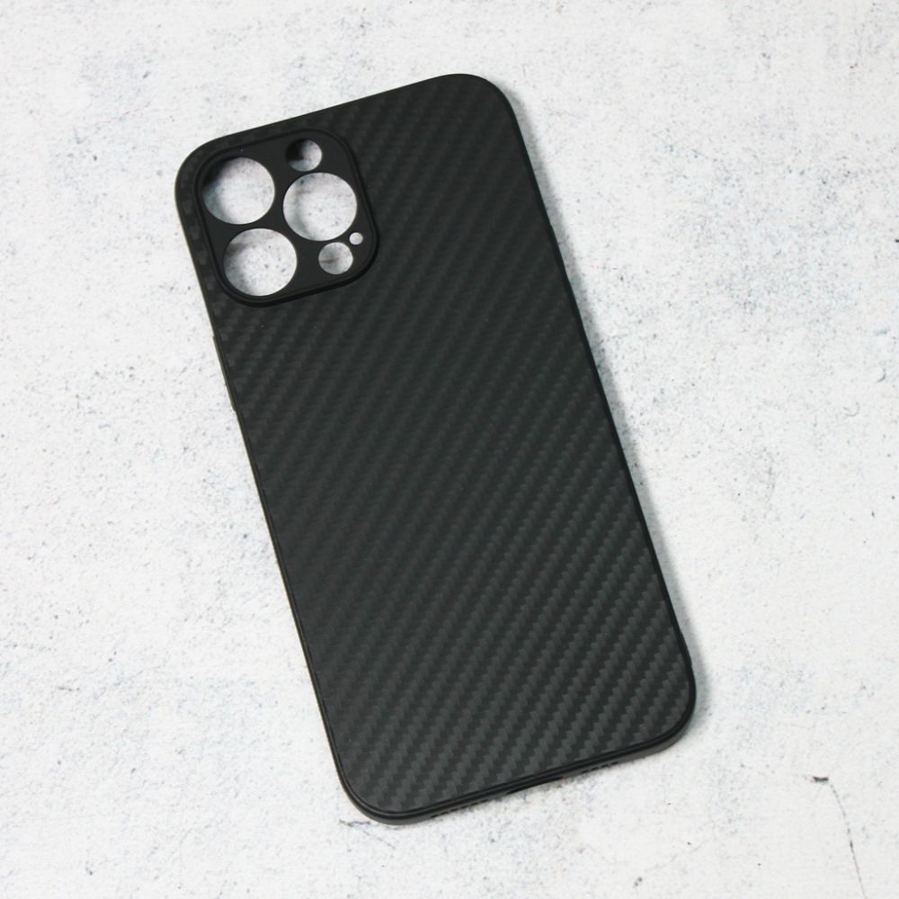 Maska za Apple iPhone 13 Pro Max — Carbon fiber, crna