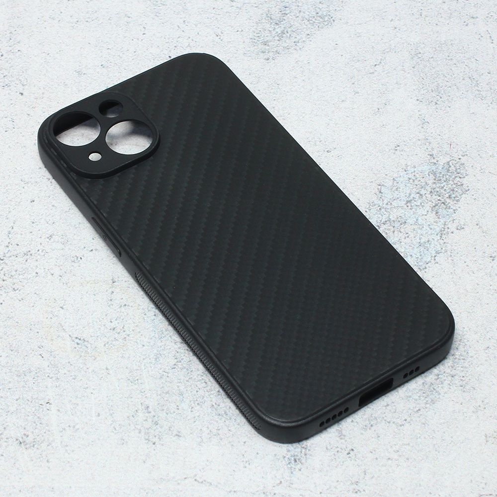Maska za Apple iPhone 14 — Carbon fiber, crna
