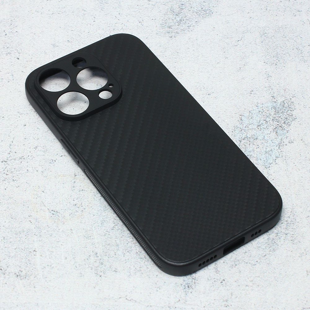 Maska za Apple iPhone 14 Pro — Carbon fiber, crna