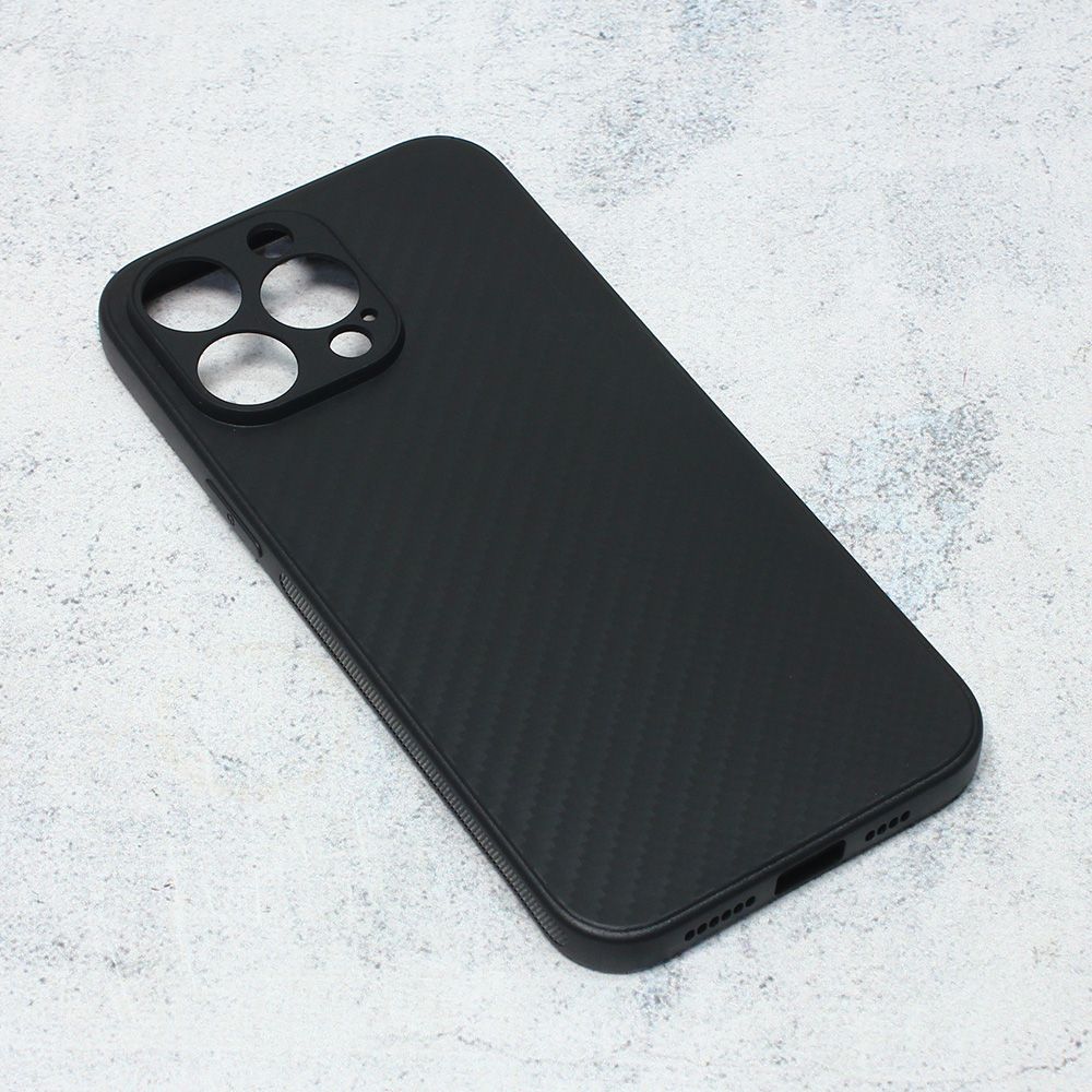 Maska za Apple iPhone 14 Pro Max — Carbon fiber, crna