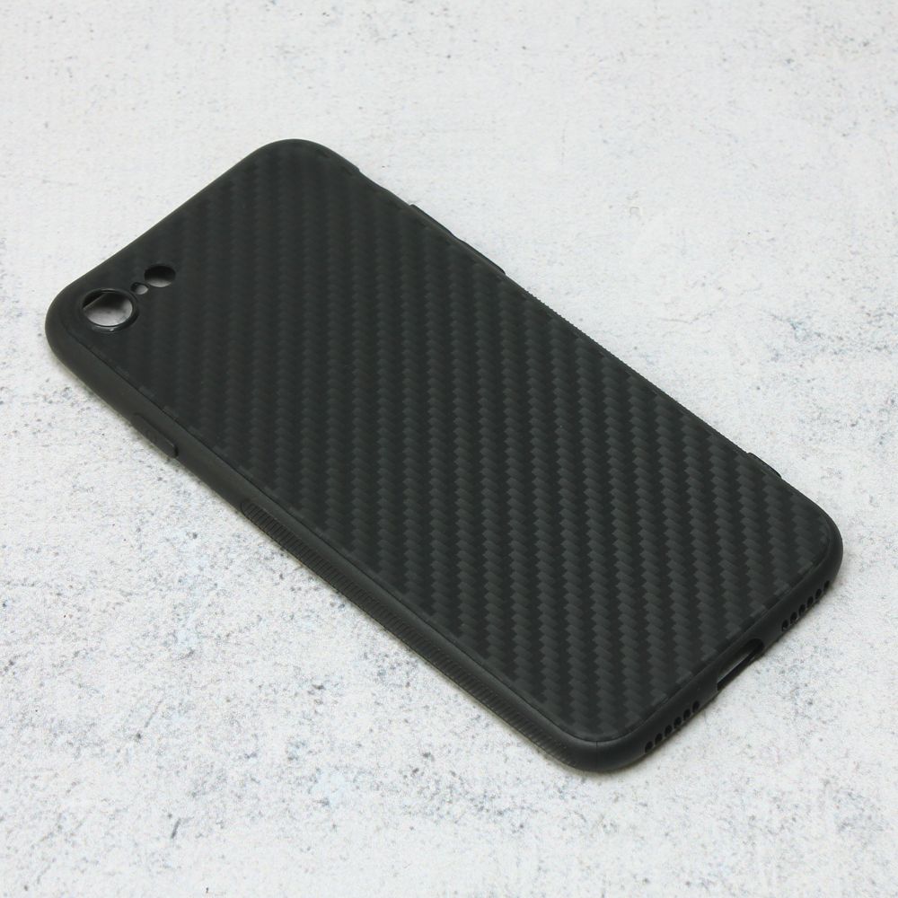 Maska za Apple iPhone SE 2020 — Carbon fiber, crna